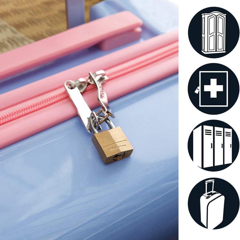 Cadenas en laiton massif 30 mm Master Lock 130EURT – Lot de 2