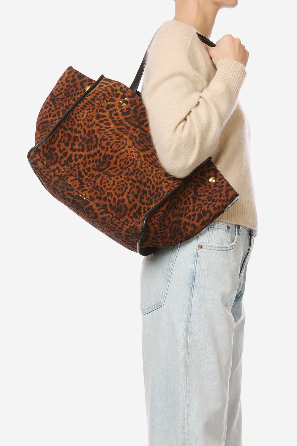 Leon M suede shoulder bag