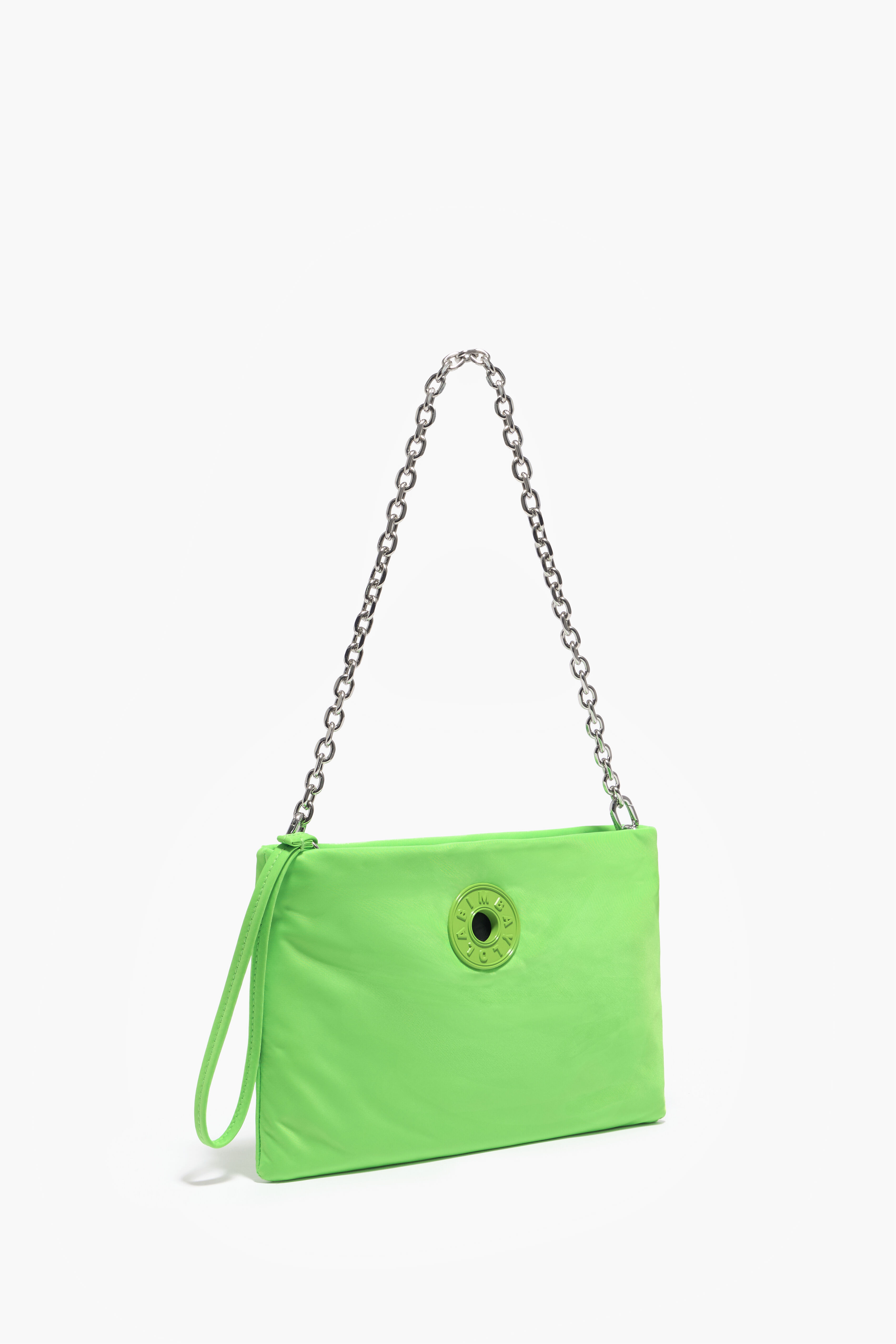 Bolsa transversal tamanho XS em nylon verde neon