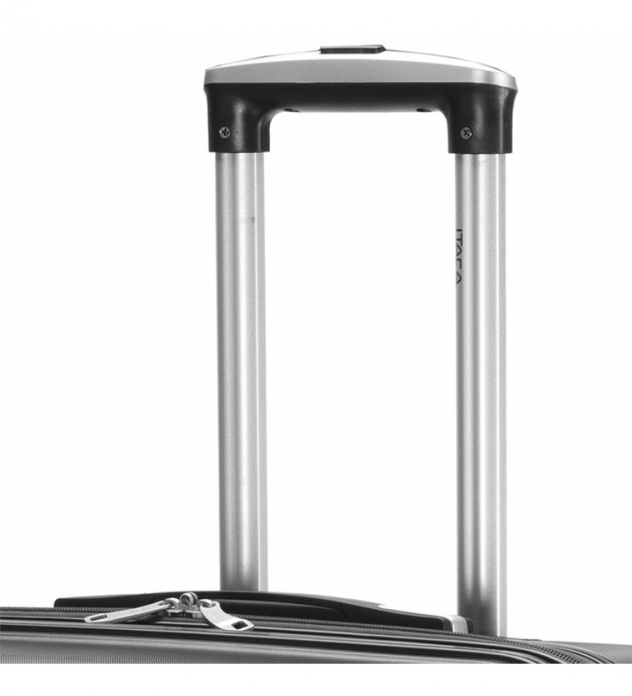 Mala de viagem grande com 4 rodas ITACA 71270 preta - 75x49x30cm -