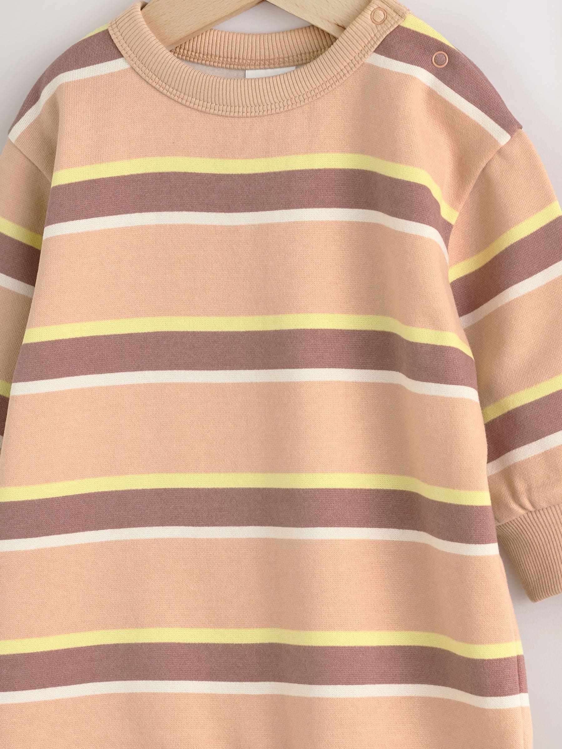 Roestbruin gestreept - Baby joggingromper (0mnd-3jr)
