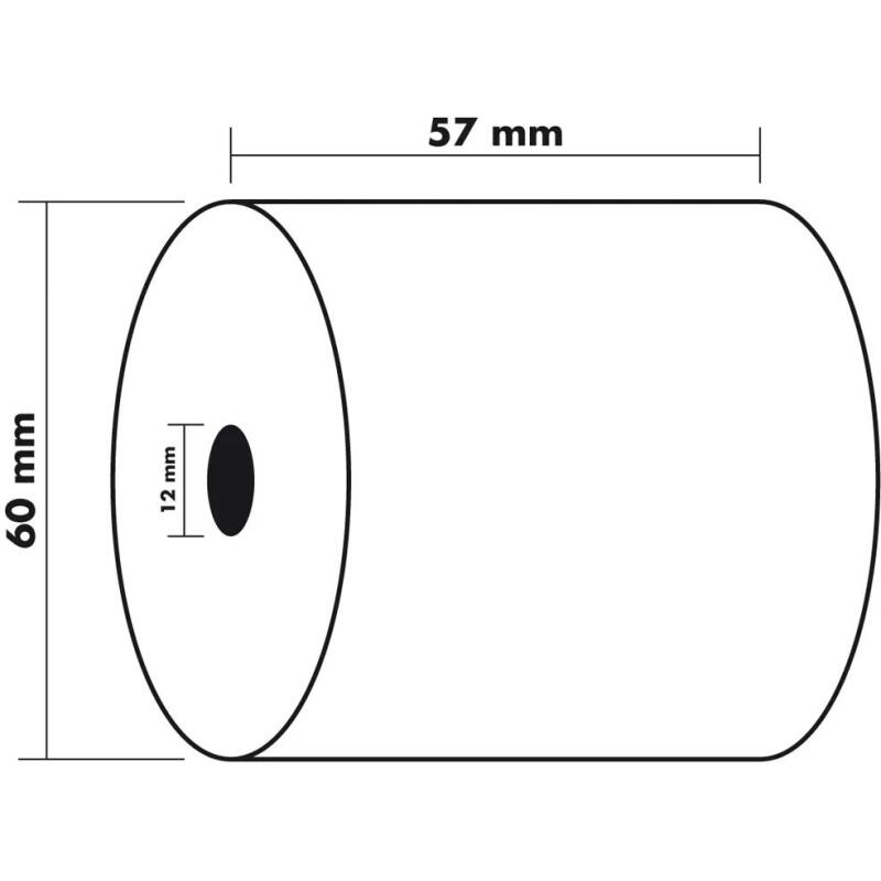 Bobines Caisses, Calculatrices Exacompta 40651E - l 57 mm x L 33 m, Ø 60 mm - 1 pli(s) - paquet de 10