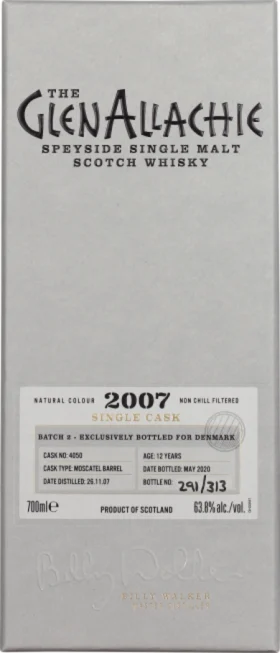 GLENALLACHIE 12 YEARS 2007 MOSCATEL SINGLE CASK 70CL