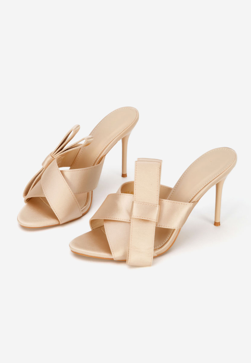 Mules a talon beige Seniora