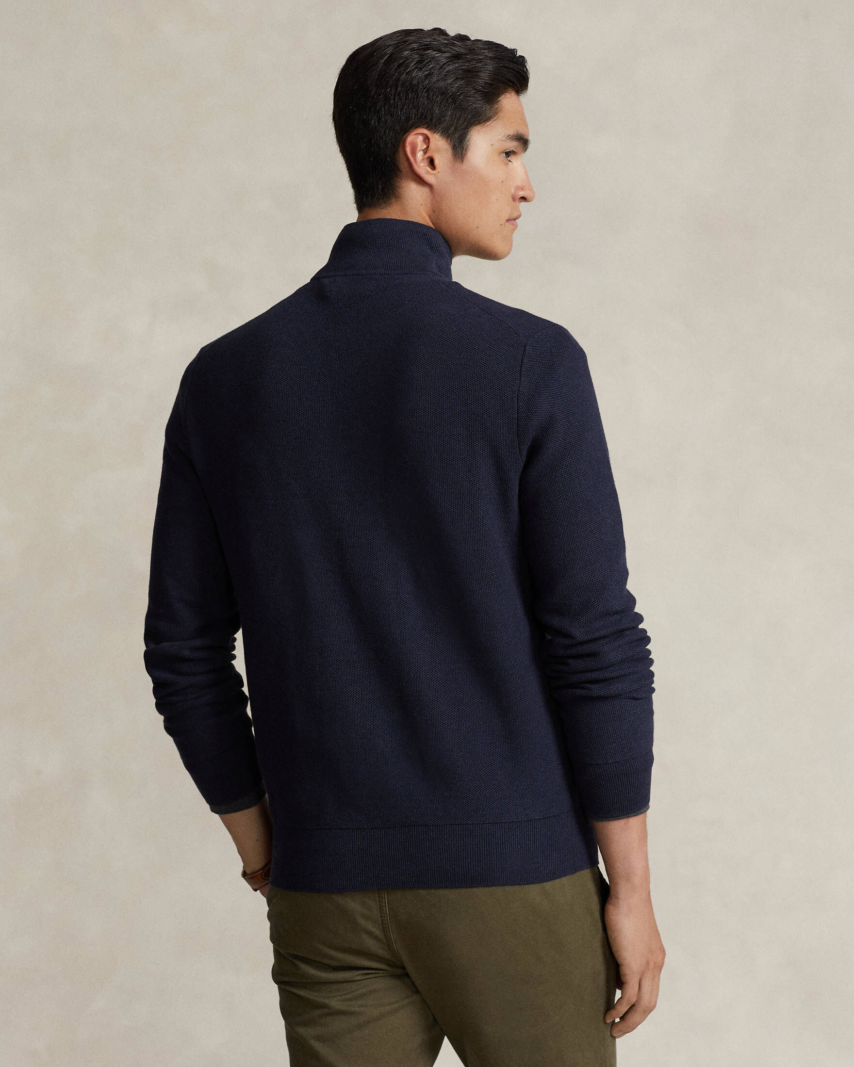 Polo Ralph Lauren| Herren Strickpullover aus Baumwolle mit Troyerkragen