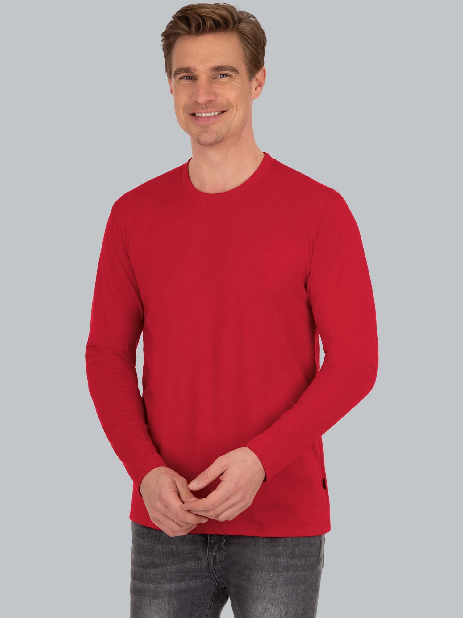 Langarmshirt aus 100% Baumwolle Kirsch