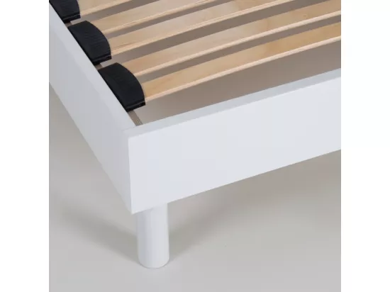 Sommier à lattes en KIT- Bois - Couleur blanche 160x200 CM