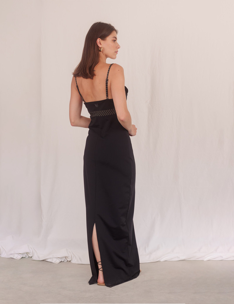HBT ROBE LONGUE LYLIA NOIR