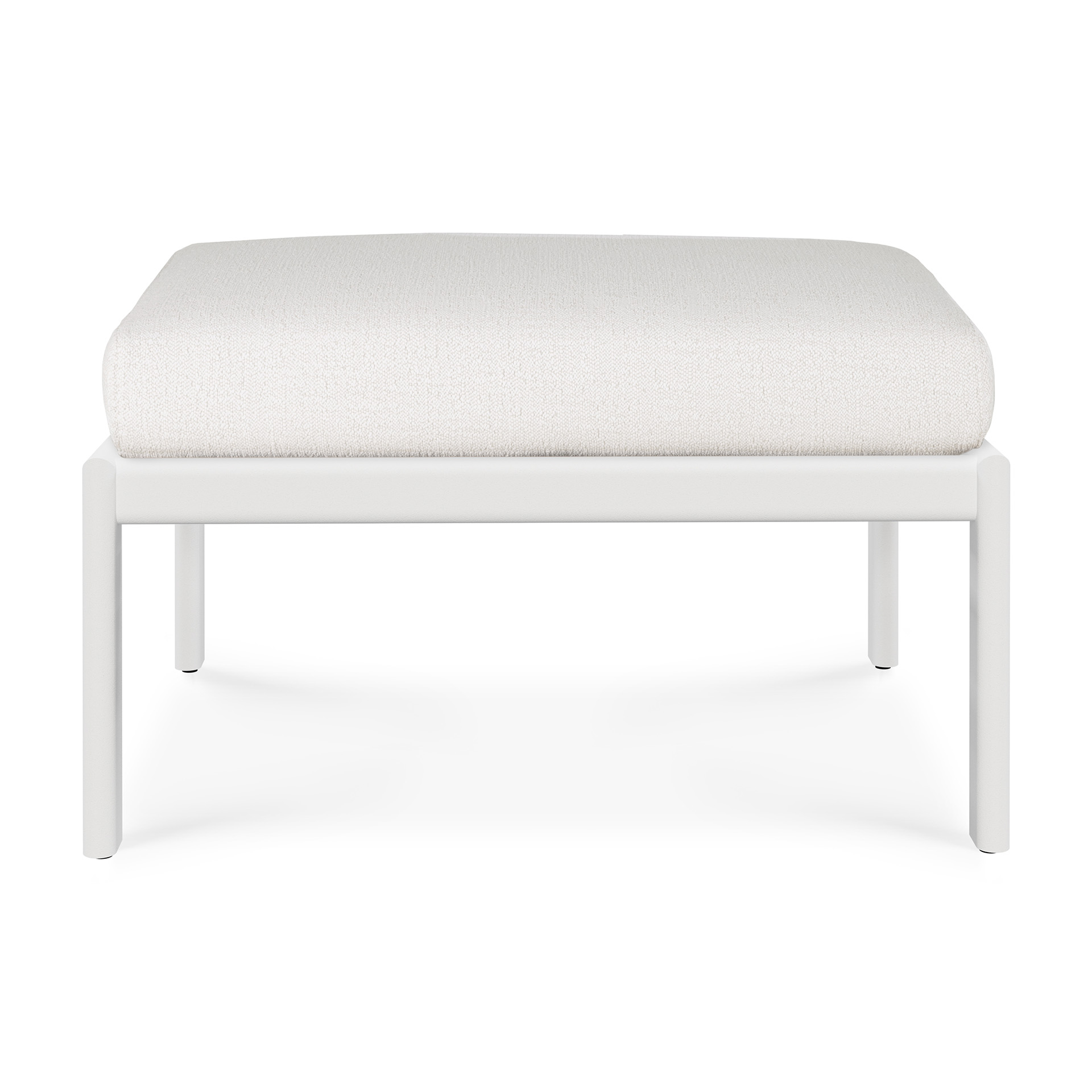 Jack footstool - wit aluminium - compleet - off white kussen