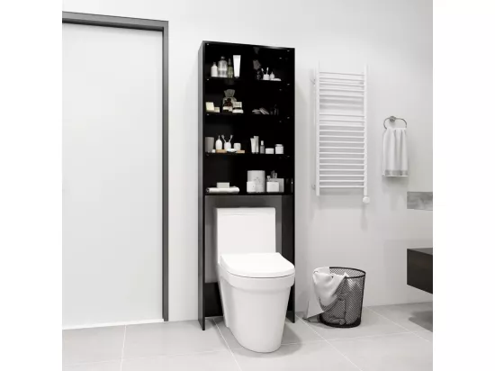 Meuble pour machine à laver noir 64x24x190 cm