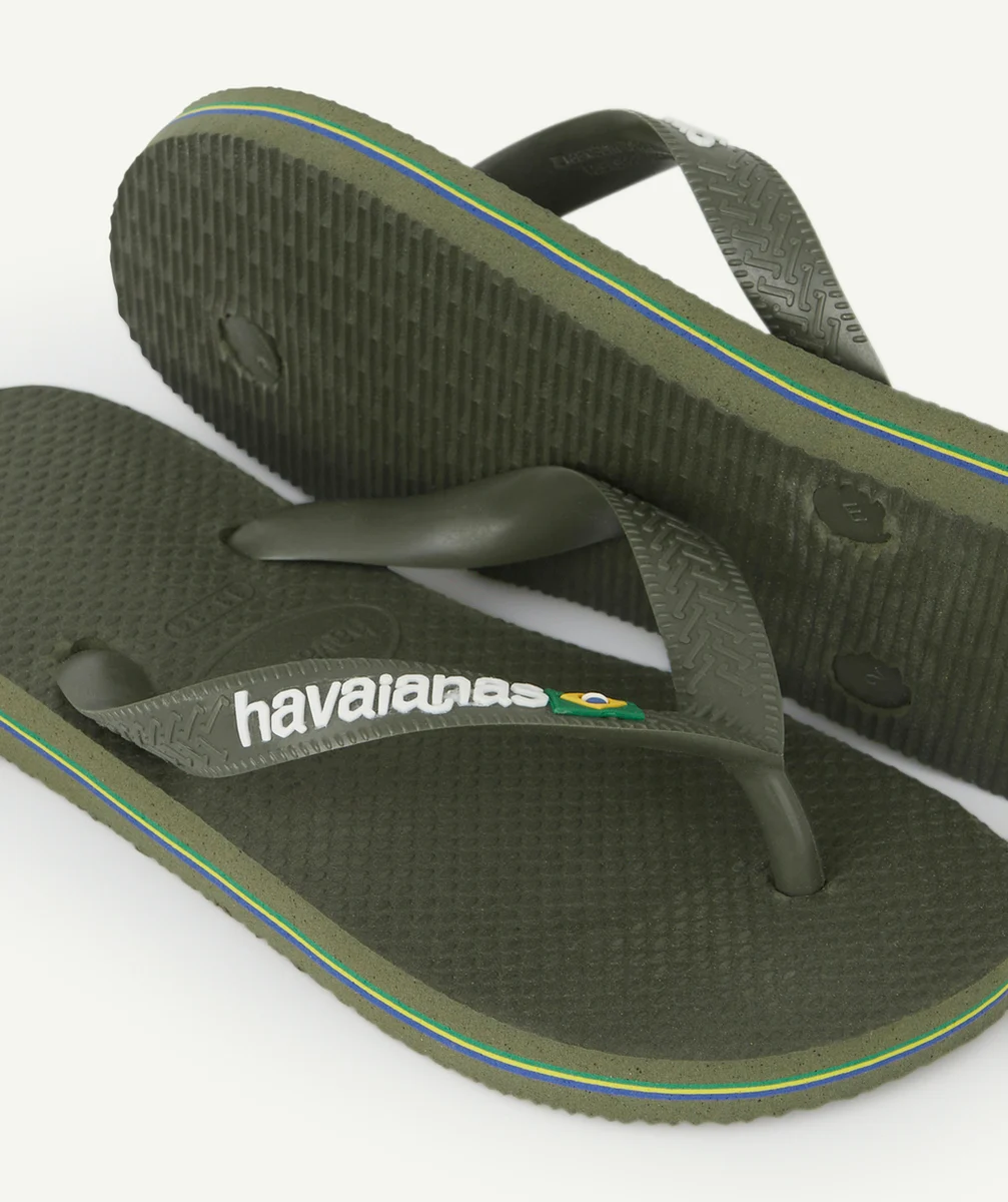 HAVAIANASTONGS GARÇON KAKI AVEC LOGO BRÉSIL