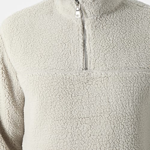 Sweat Col Zippé Polaire Remy Beige