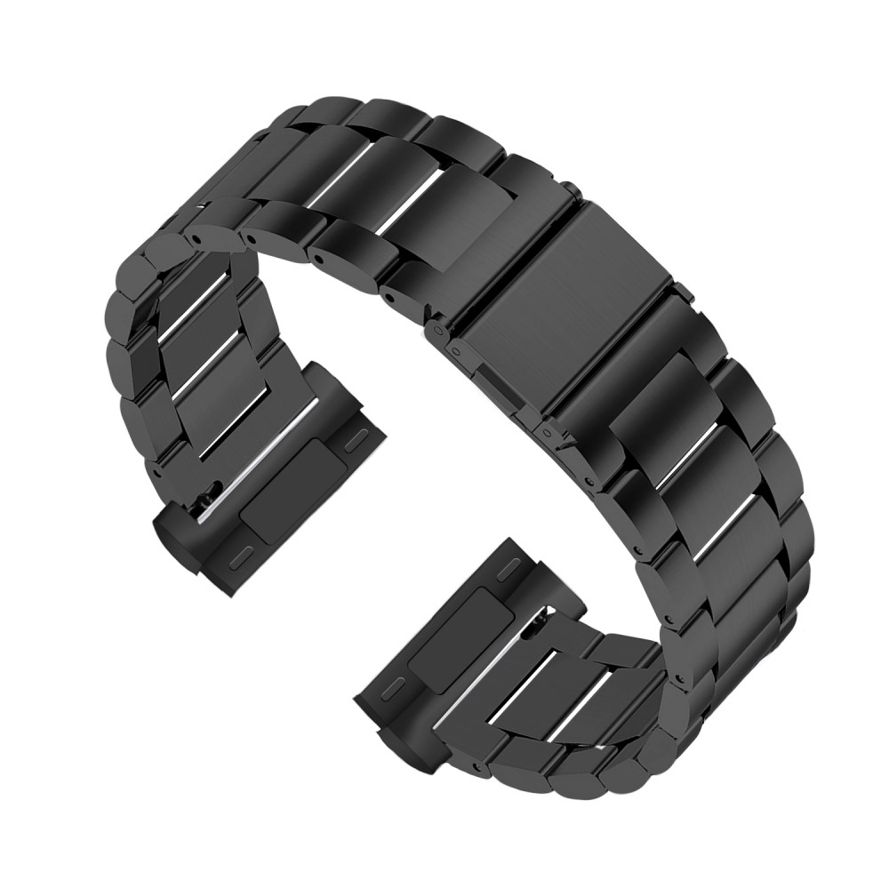 Fitbit Versa 3 / Sense Edelstahl Armband - Schwarz