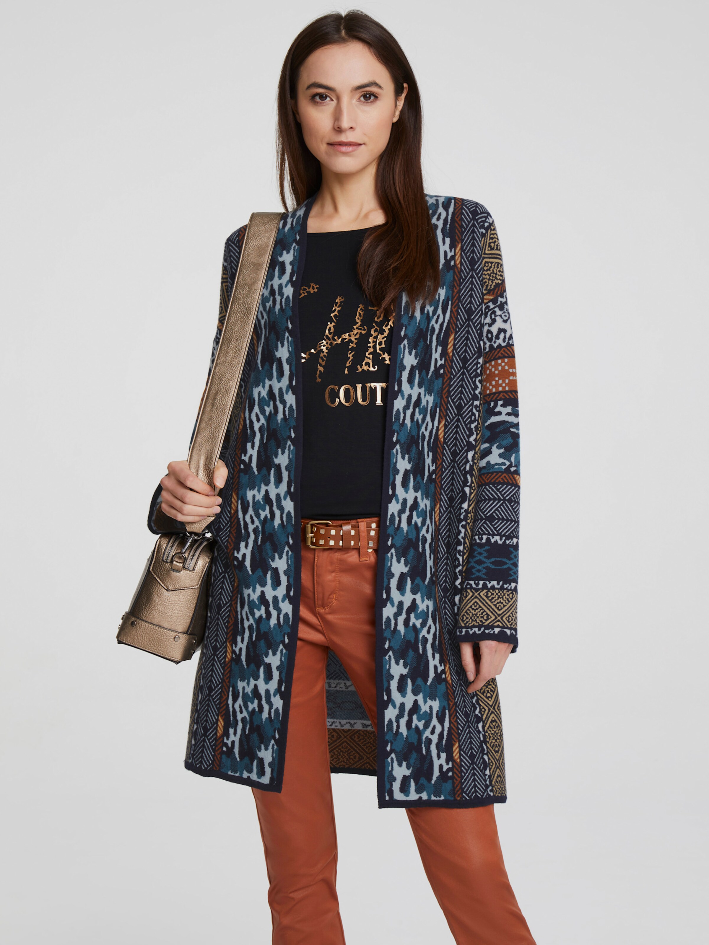 Long-Strickjacke