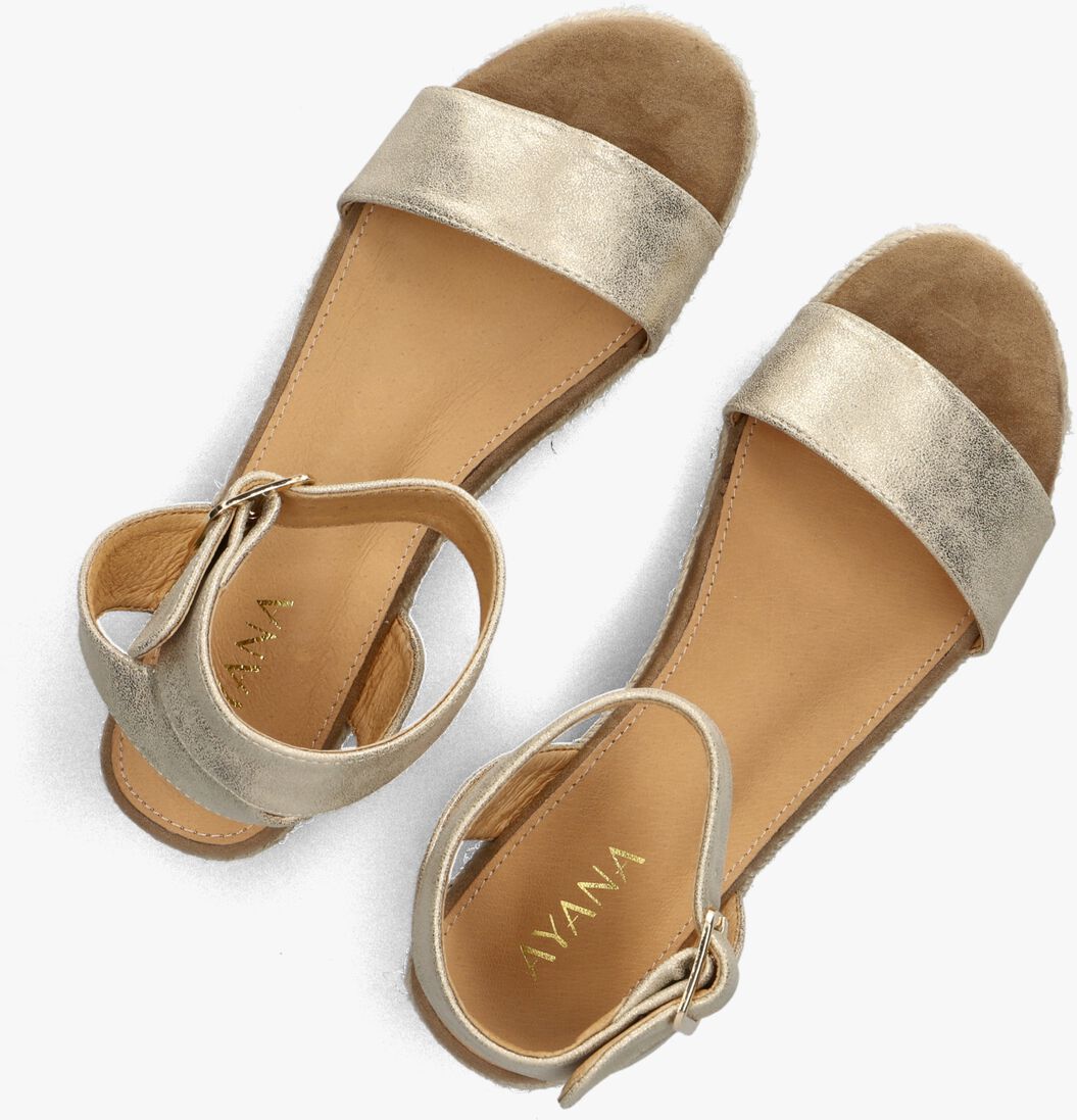 gouden ayana sandalen met hak 0047-43