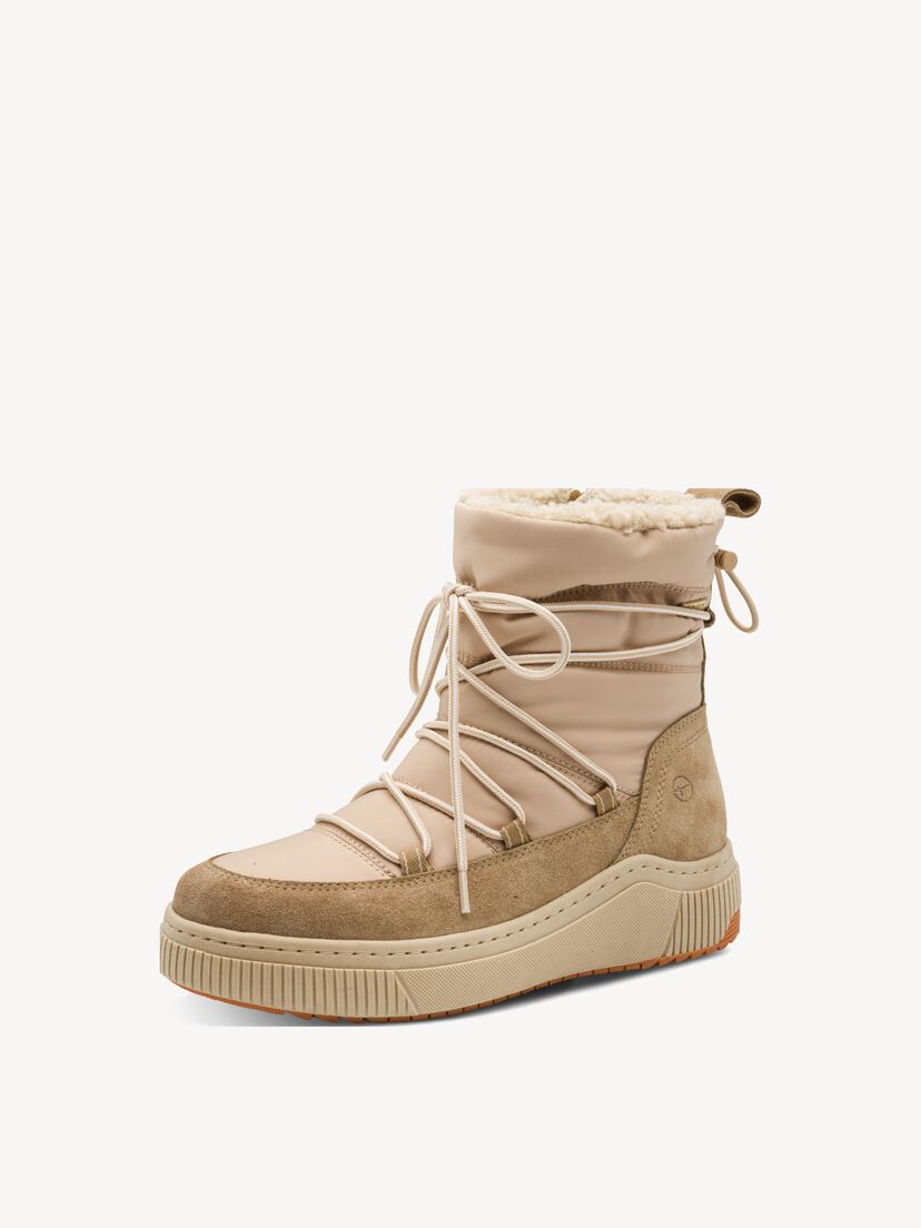 Enkellaarsje - beige warme voering