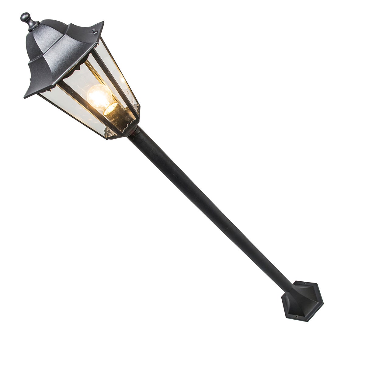 Klassieke staande buitenlamp, zwart, 125 cm, IP44 - New Orleans