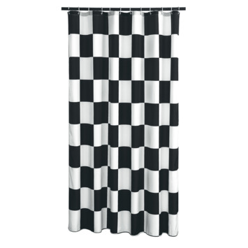 GAMMA Douchegordijn Amber Textiel Zwart Wit 200x180 cm