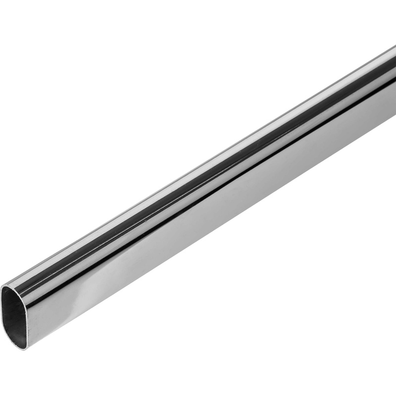 Kastroede ovaal 30x15x900mm verchroomd