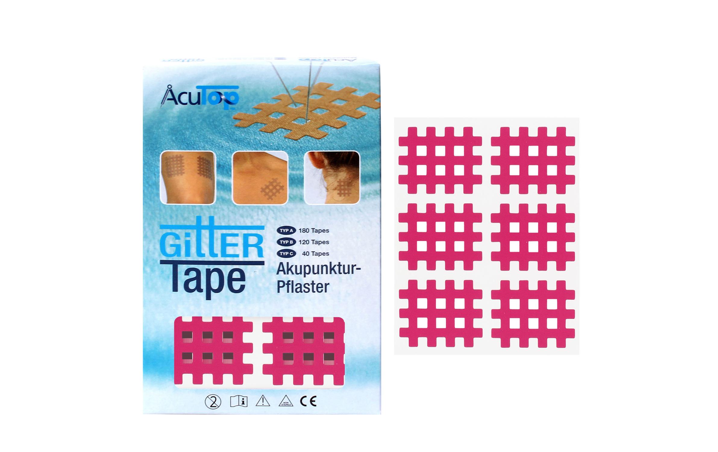 Gitter Tape Typ B 3.6 cm x 2.8 cm 120 StückAkupunkturpflaster mittel