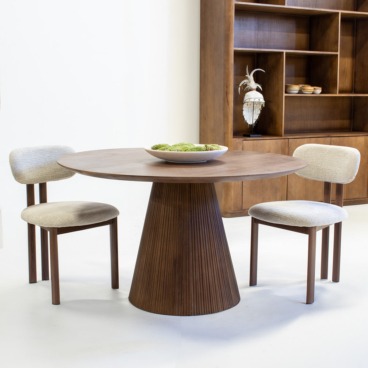 Giga Meubel - Eettafel Donkerbruin Mangohout - 130x130x76cm - Salvador