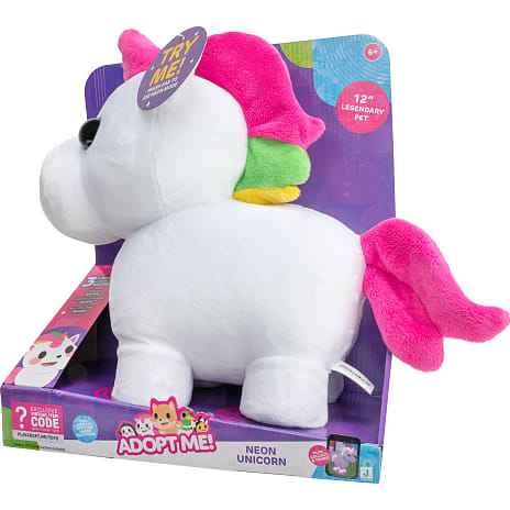 Adopt me Neon enhjørning bamse 30 cm