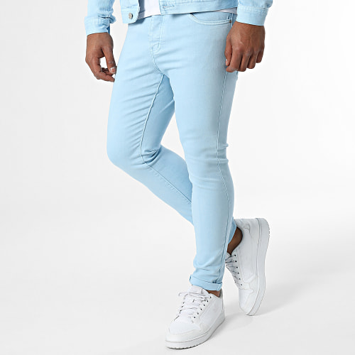 Ensemble Veste En Jean Et Jean Slim Fit Bleu Clair