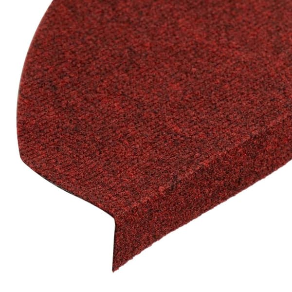 vidaXL Selvklebende trappematter 15 stk 65x22,5x3,5 cm rød