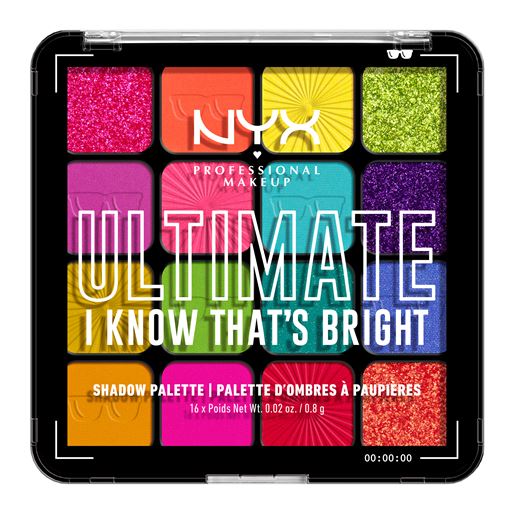 NYX Professional Makeup Ultimate Shadow Palette 16-Pan Øjenskygge, 04W I Know Thats Bright