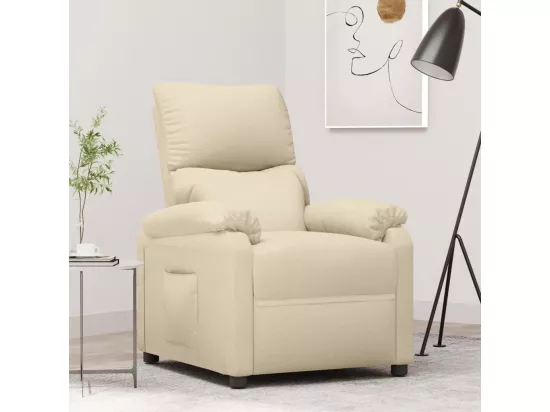 Fauteuil inclinable Crème Tissu