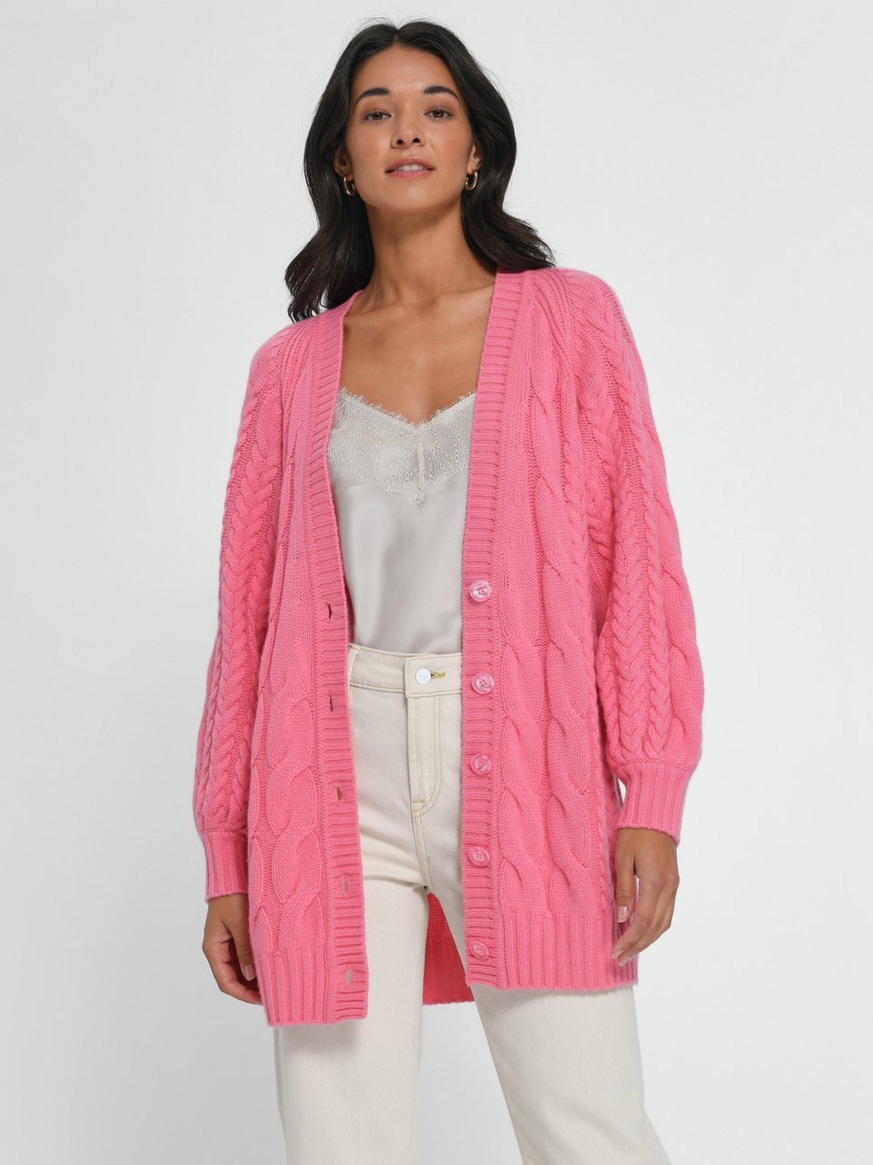 Strickjacke aus Schurwolle und Kaschmir
