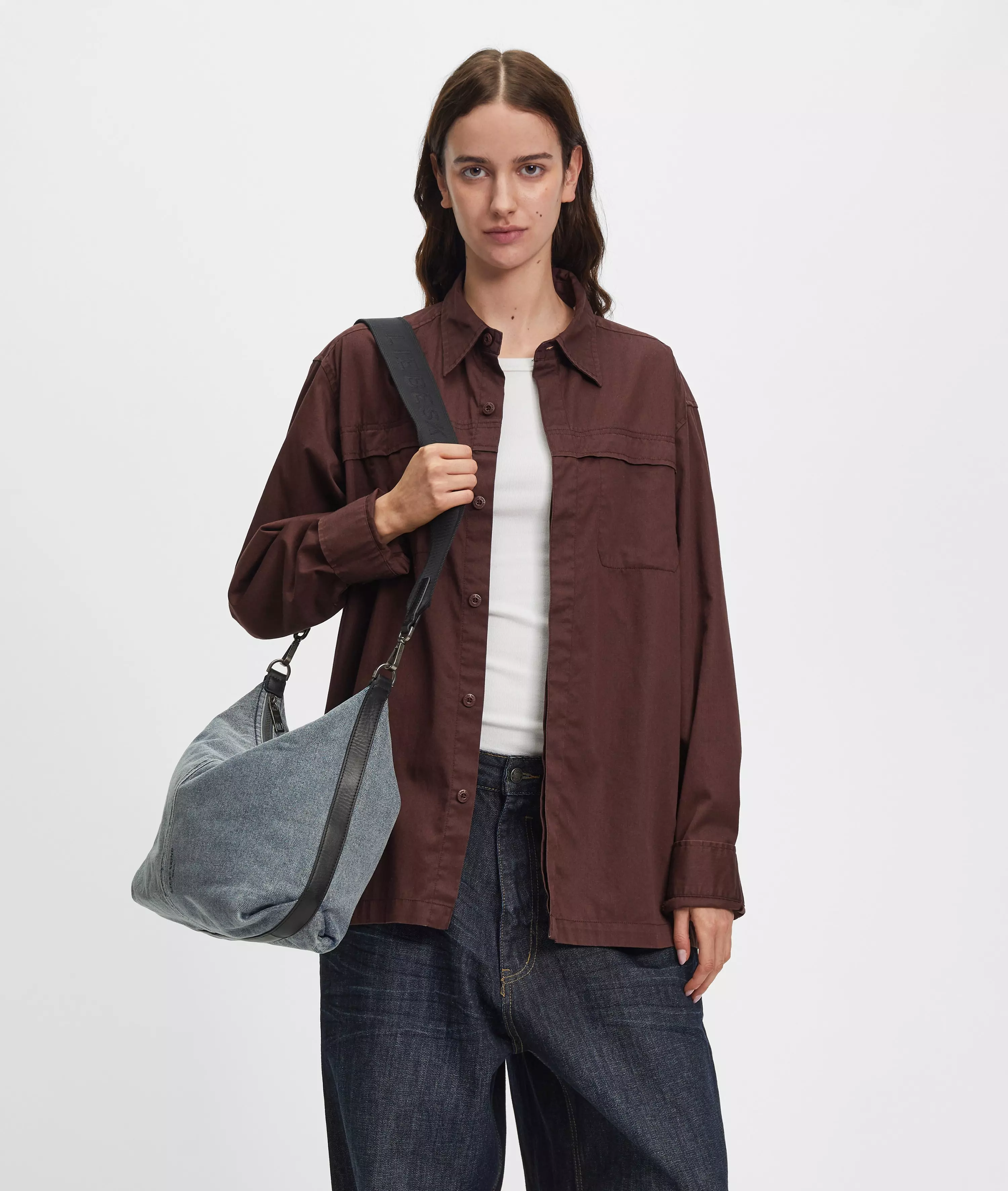 Denim Paris Hobo M Spacious denim shoulder bag