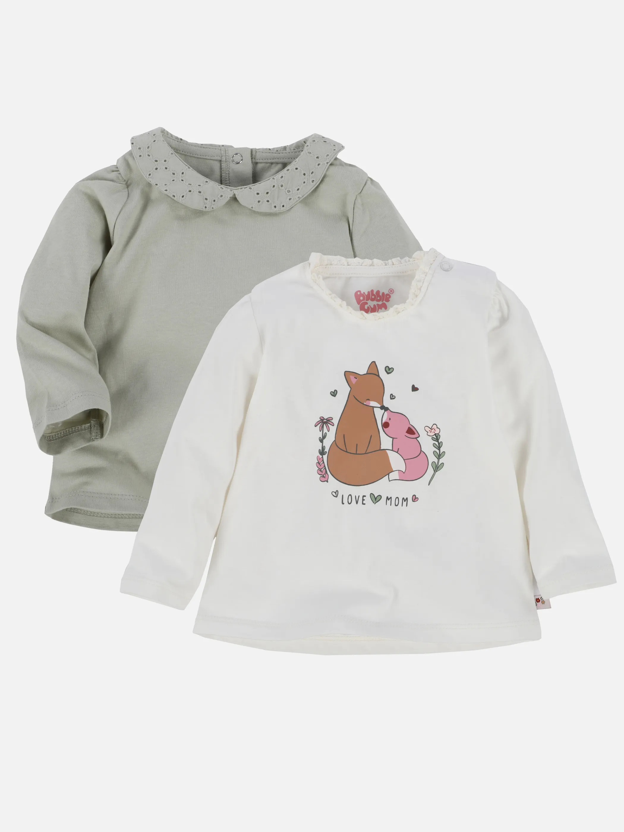 Baby Mädchen Langarmshirt im 2er Pack