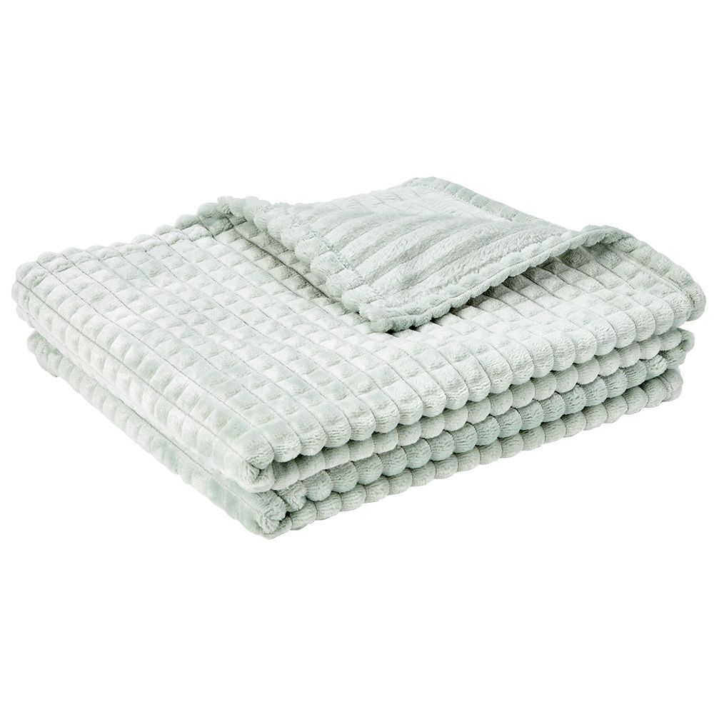 Plaid flanelle motif quadrillé 130x160 cm