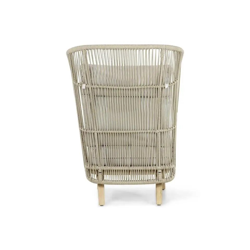 Bistroset 2 personen Teakhout/rope Naturel teak Coco Napoli
