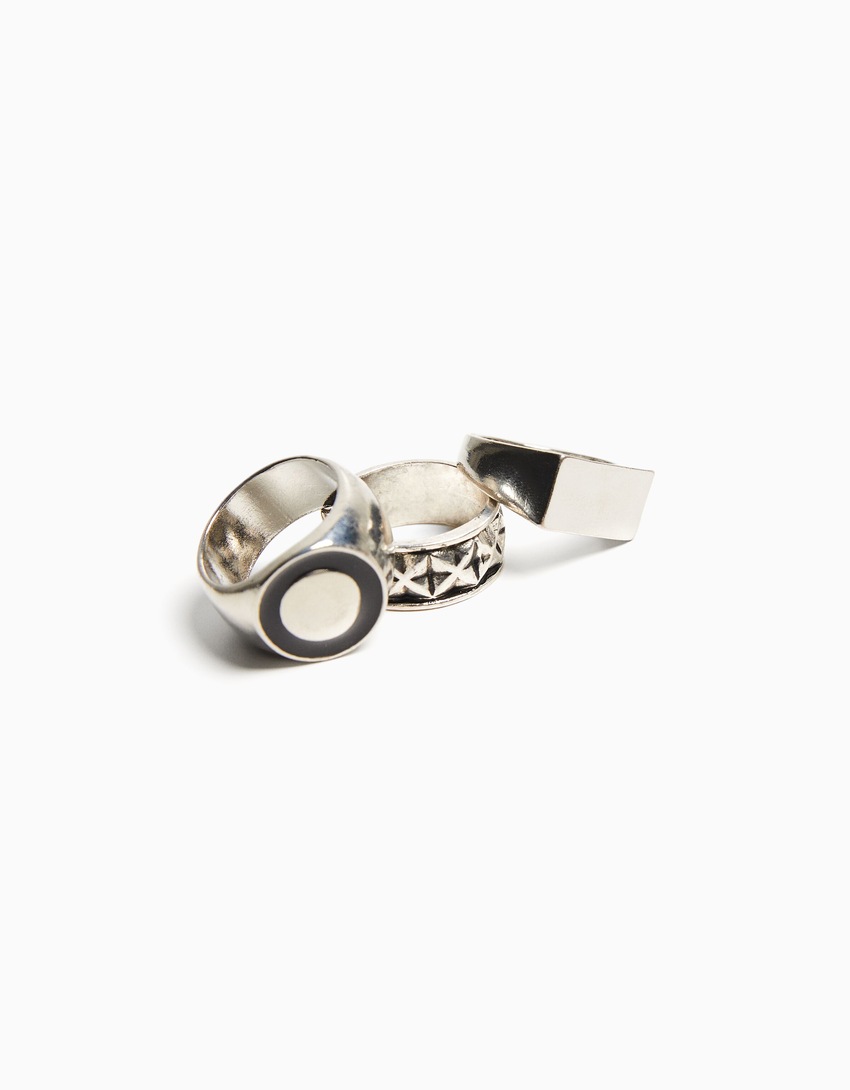 Conjunto de 3 anéis de sinete