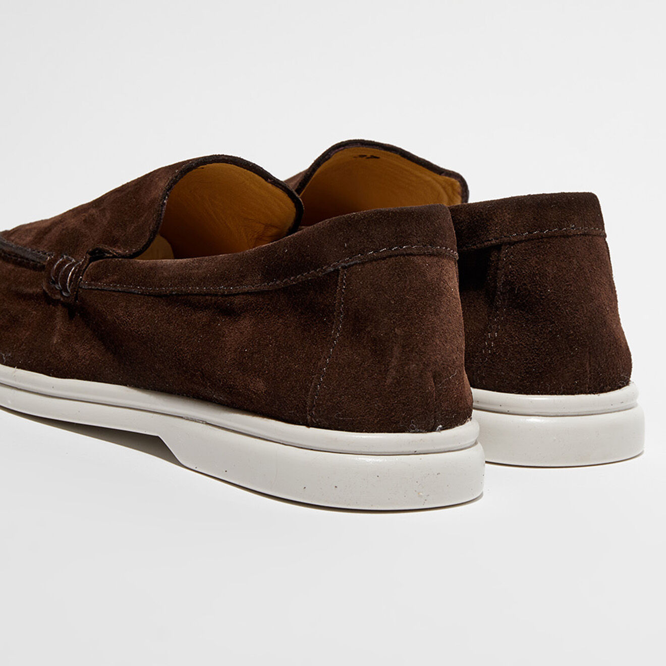 Loafers Mocassins en Velours de Cuir Alice marron