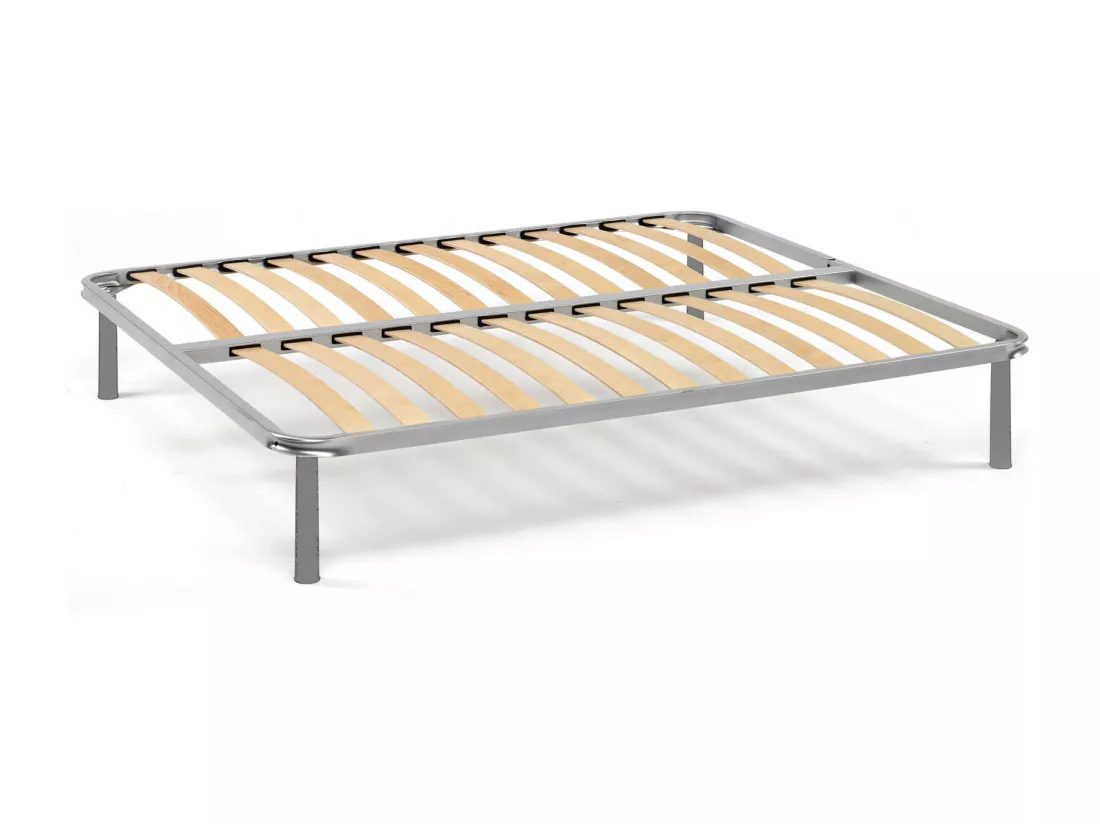 Talamo Italia Sommier orthopédique avec 14 lattes, adapté pour lit double, Made in Italy, Sommier en contreplaqué de bouleau, cm 180x200h34