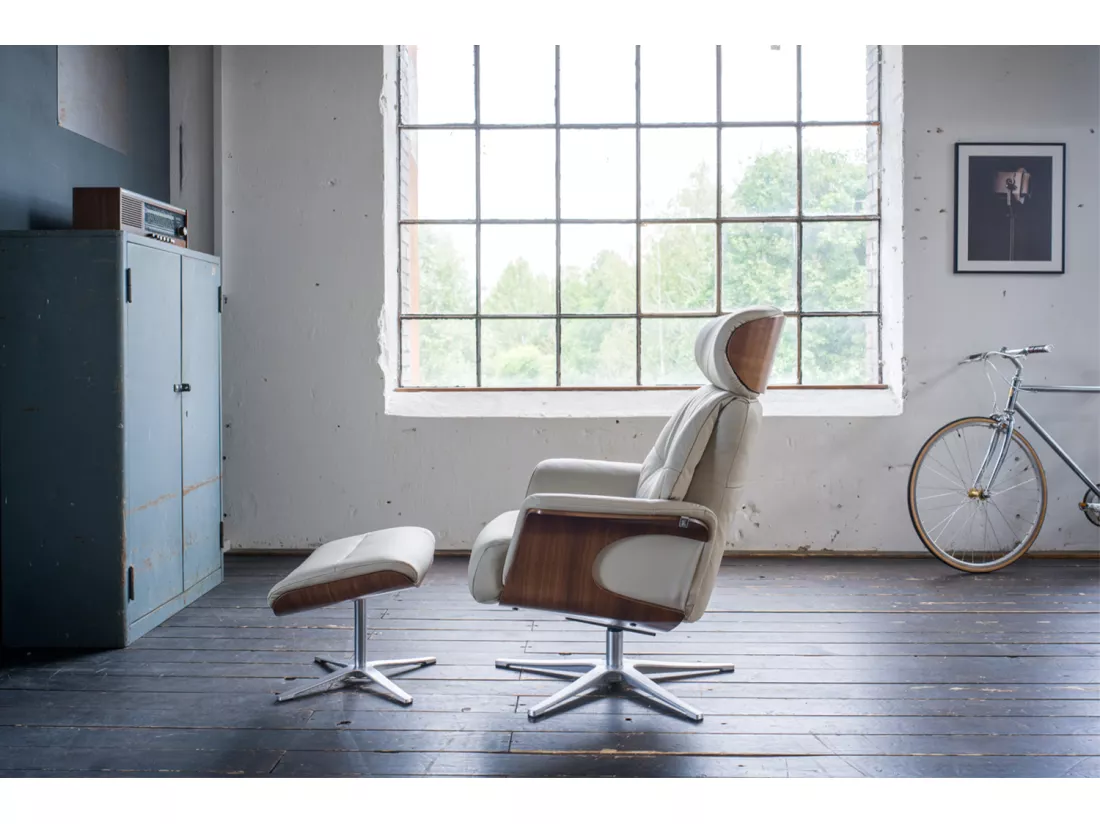 Fauteuil - Gris cuir - TOSAR