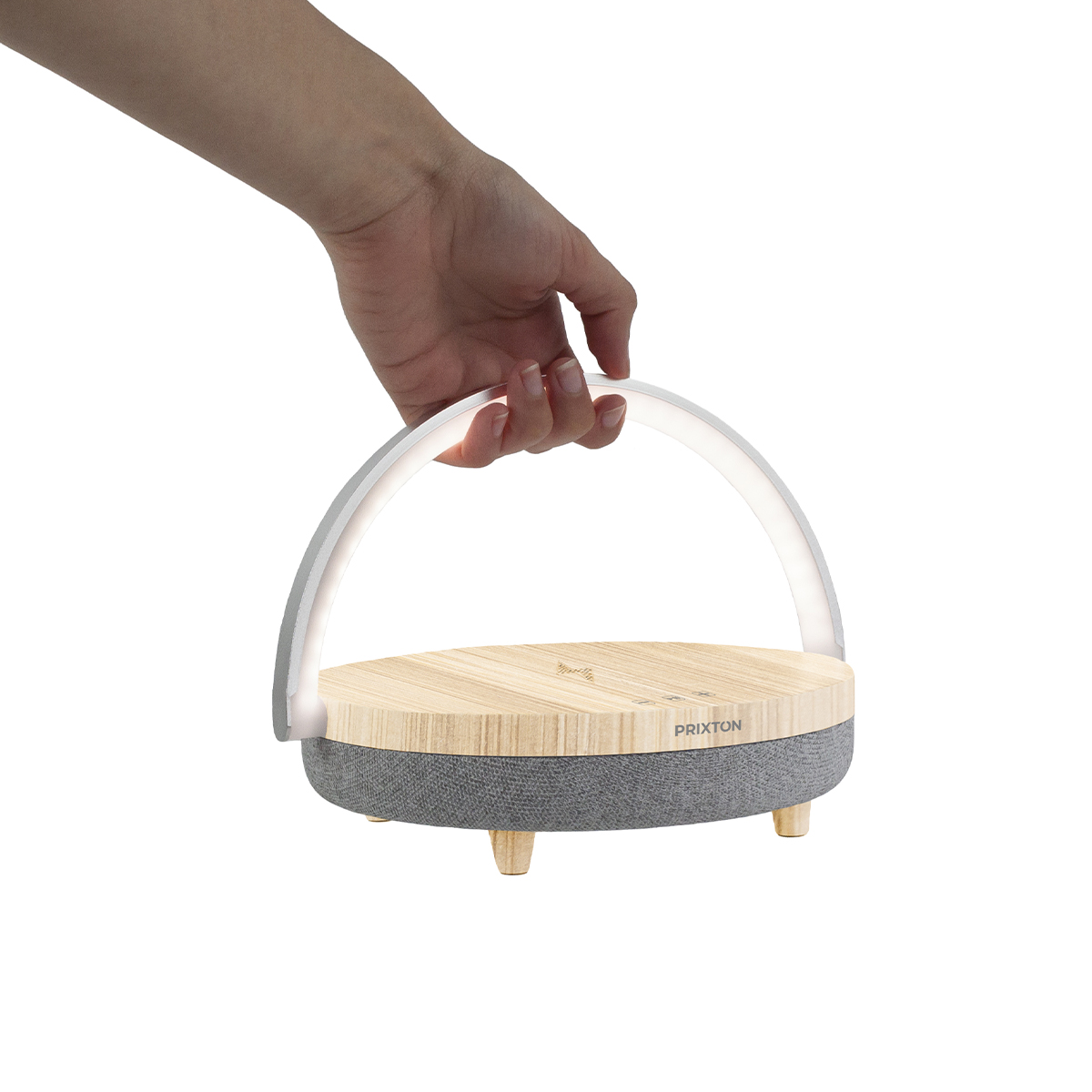 Alto-falante Bluetooth Prixton com luz (base de carregamento - lâmpada LED)