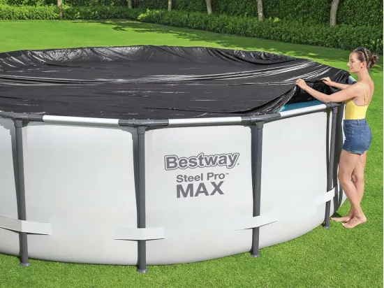 Bâche de protection 4 saisons pour piscine tubulaire Steel Pro ronde Ø 3,05 m - Bestway