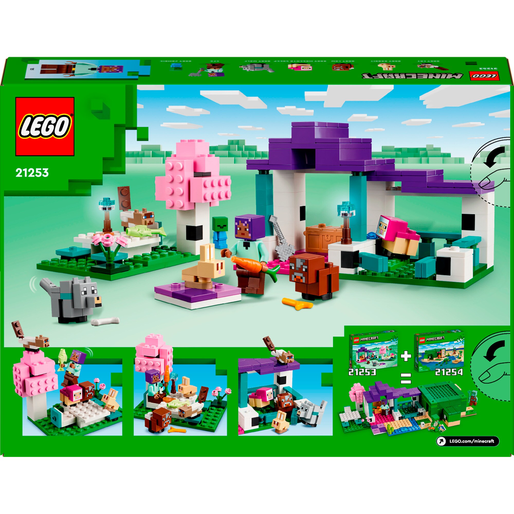 LEGO Konstruktionsspielzeug Minecraft Das Tierheim