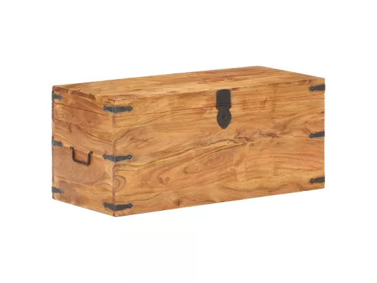 Coffre 90x40x40 cm Bois d'acacia solide