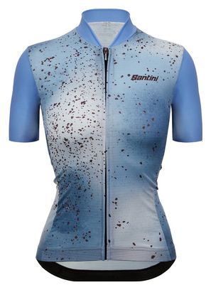 Maillot Manches Courtes Femme Santini Fango Bleu