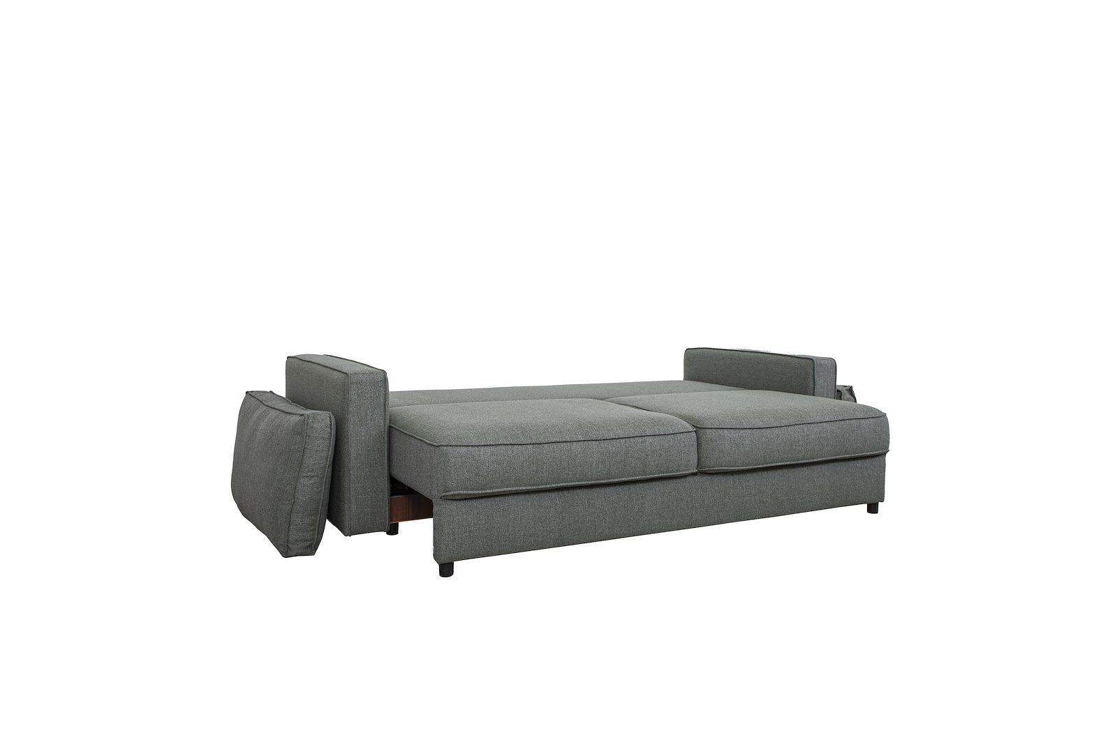 Alex sovesofa Tekstil Niva Green med ben i sort plast. Liggemål 150x200 cm