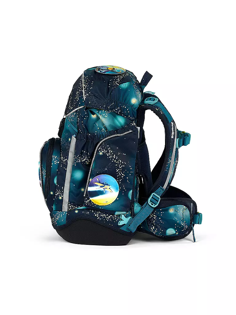 ERGOBAG Schultaschen Set 6tlg PACK Galaxy Glow RaumfahrBär dunkelblau