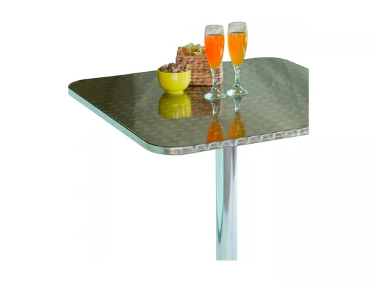 Table carrée pliante en aluminium pour bar et restaurant 70cm