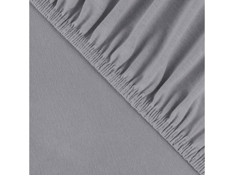 Julius Zöllner Fix-Leintuch Jersey 90 x 40 cm, Anthracite Spannbetttuch aus 100% Baumwolle