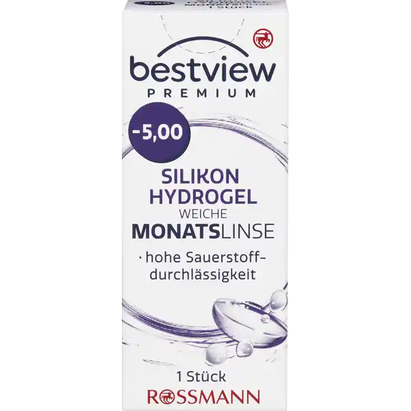 Premium weiche Monatslinse Silikon Hydrogel -5,00