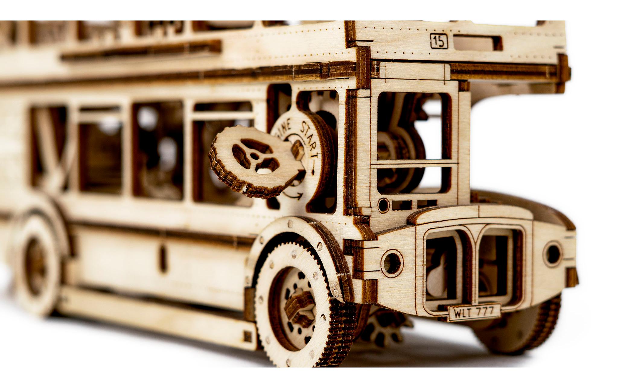 Tiny Adventures – London Bus HolzbausatzDetailliertes London Bus Modell
